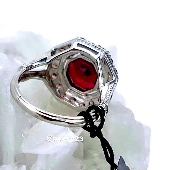 NWT Judith Ripka Ruby & Rhodolite Casablanca Sterling Silver Cocktail Ring - 8 - Picture 8 of 9